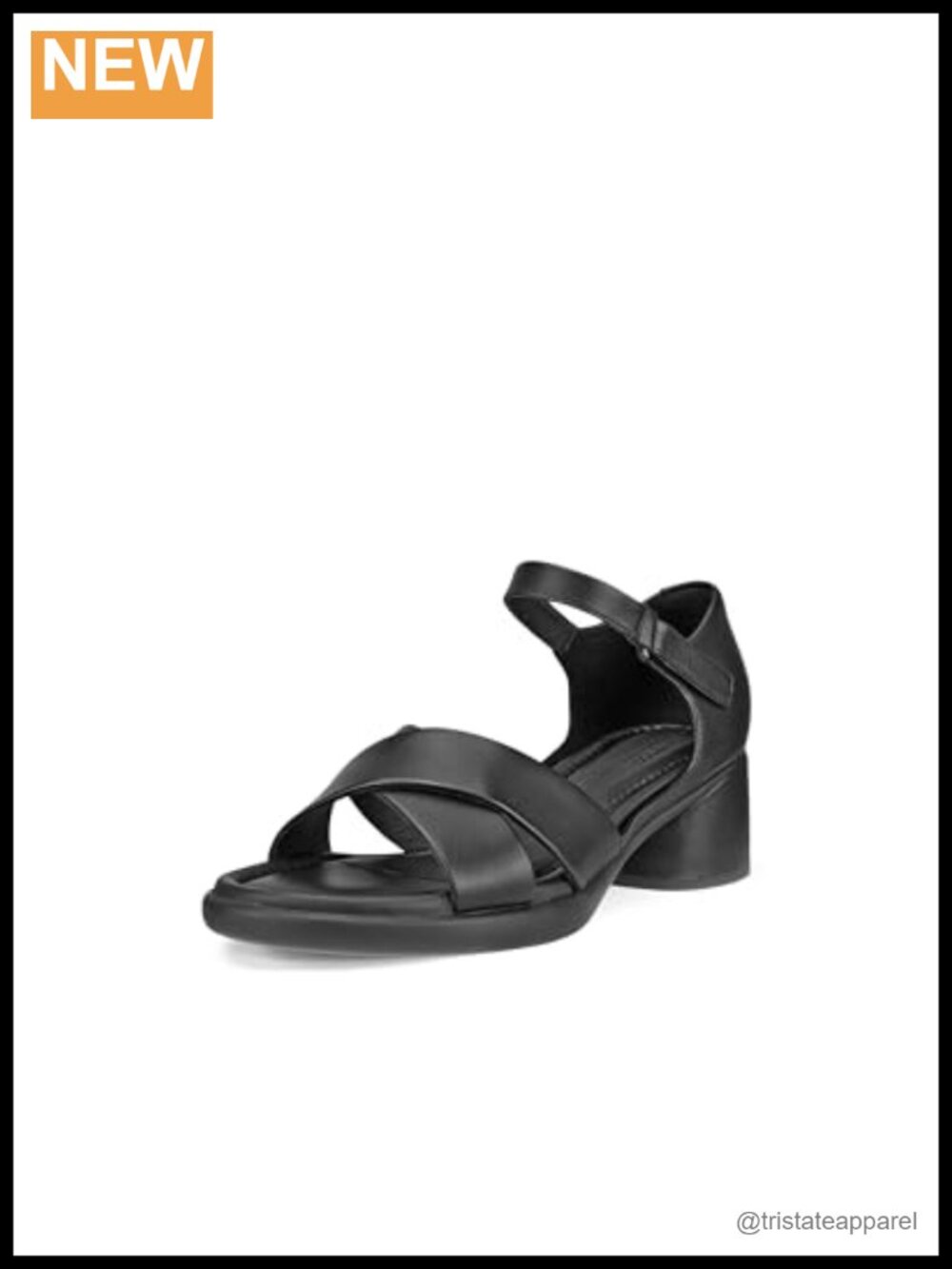 ECCO Leather Platform Heeled Sandals Ankle Strap Open Toe